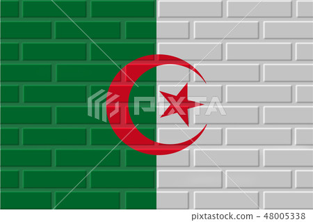 algeria brick flag illustration algeria brick flag illustration 48005338