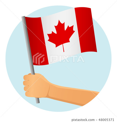Canada flag in hand - Stock Illustration [48005371] - PIXTA