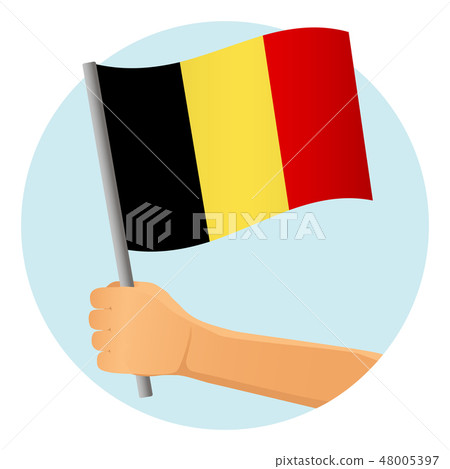 Belgium flag in hand Belgium flag in hand 48005397