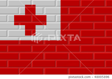 Tonga brick flag illustration Tonga brick flag illustration 48005896