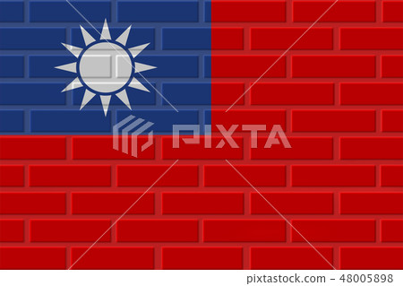 Taiwan brick flag illustration Taiwan brick flag illustration 48005898