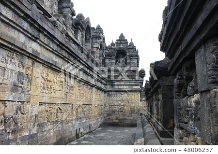 Borobudur Corridor World Heritage Site Indonesia Java Island Borobudur Corridor World Heritage Site Indonesia Java Island 48006237