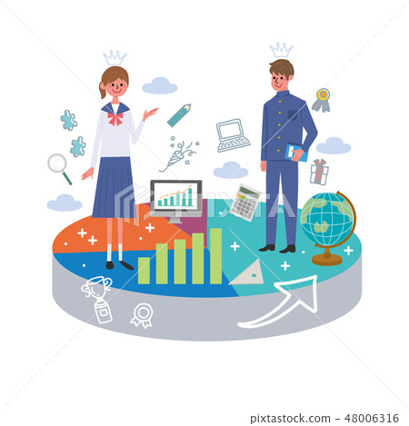 Student School Life Concept Illustration 48006316