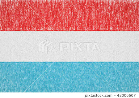 luxembourg painted flag 48006607
