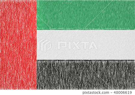 united arab painted flag 48006619