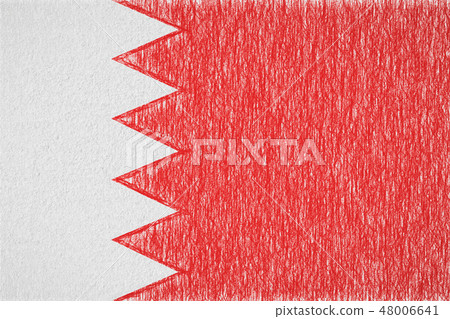 Bahrain painted flag 48006641