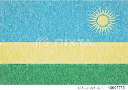 Rwanda painted flag Rwanda painted flag 48006733