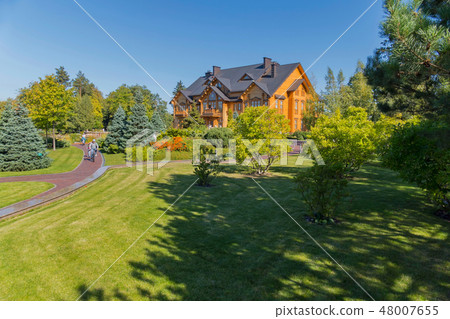 Tourists cycling along the beautiful avenues near 48007655