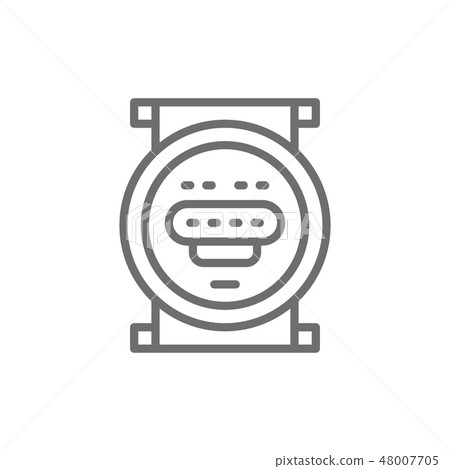 Domestic water meter line icon. 48007705