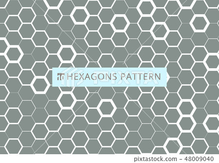 Abstract white hexagonal pattern gray background - Stock Illustration ...