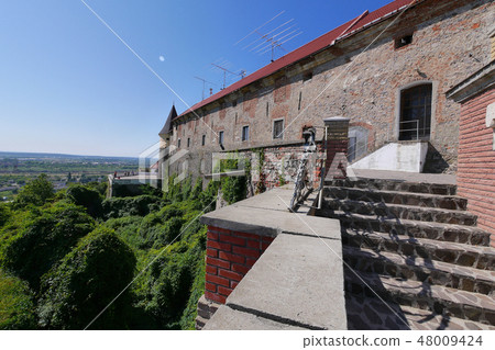 stone stairs to the walls of the castle palaces co 48009424