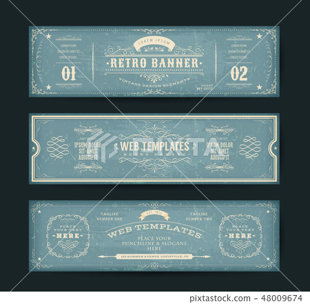 Vintage Website Banners Templates 48009674