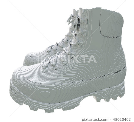 3d printed shoes isolated on white background 48010402