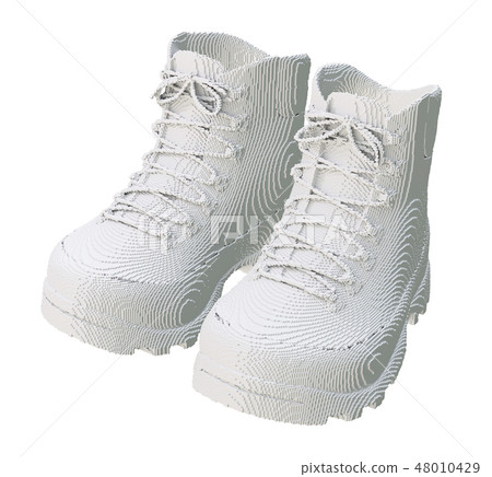 3d printed shoes isolated on white background 3d printed shoes isolated on white background 48010429