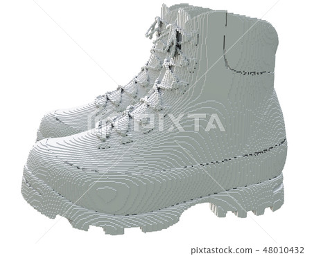 3d printed shoes isolated on white background 48010432