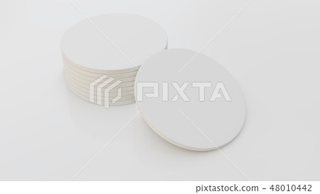 Stack of new beer coasters Stack of new beer coasters 48010442