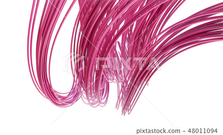 Abstract pink smooth lines on white background Abstract pink smooth lines on white background 48011094