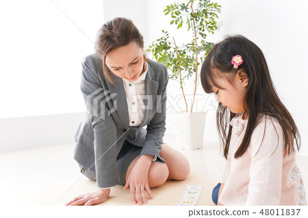 Children who study English with native speakers Children who study English with native speakers 48011837