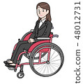 Japan Universal Manor Association supervised material with wheelchair 48012731