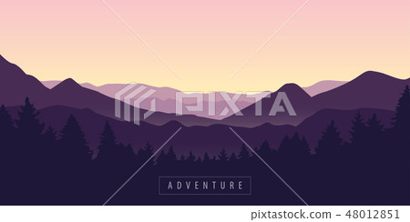 adventure mountain and forest purple landscape 48012851