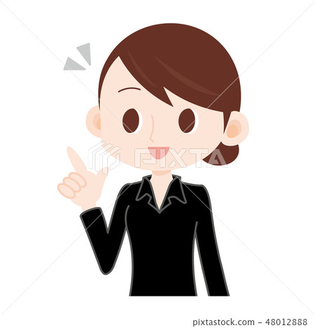女性上身黑色襯衫指點 48012888