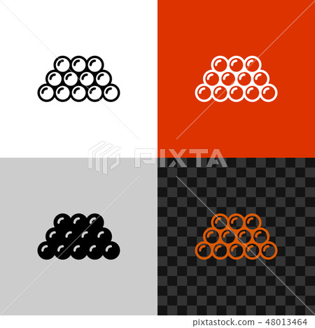 Caviar icon. Line style fish caviar symbol. 48013464