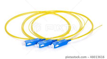 fiber optic coupler on white background 48013616