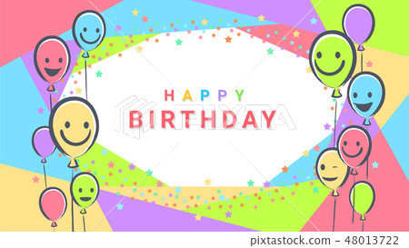 Colorful Birthday Design Banner Background Stock Illustration