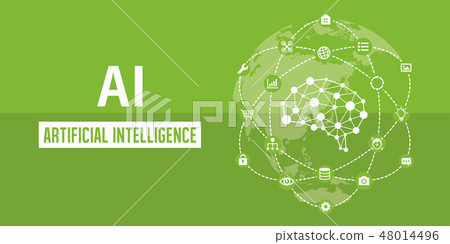 Ai Ai Artificial Intelligence Image Banner Stock