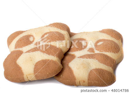 Shortbread biscuits isolated on white background Shortbread biscuits isolated on white background 48014786