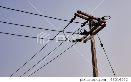Electricity post with transmission power 48014952