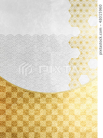 Qinghua Qinghai wave Hemp leaf foil gold silver white image (background material) Qinghua Qinghai wave Hemp leaf foil gold silver white image (background material) 48015960