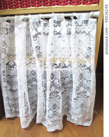 Color box storage Blindfold with stiff rod and cafe curtain 48016248