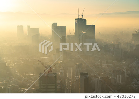 "Tokyo Metropolitan Government" rainy · Evening landscape of Tokyo wrapped in fog "Shibuya direction" "Tokyo Metropolitan Government" rainy · Evening landscape of Tokyo wrapped in fog "Shibuya direction" 48016272