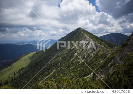 Mountain panorama view of Brecherspitze, Bavaria 48017068