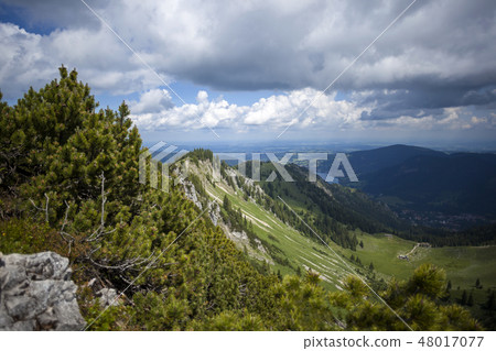 Mountain panorama view of Brecherspitze, Bavaria 48017077