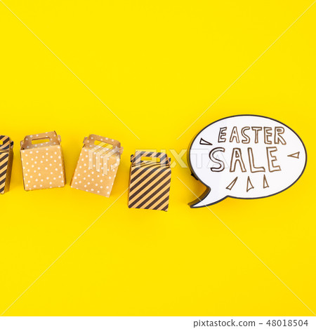 Creative Top view holiday Easter Sale Concept 48018504