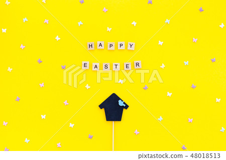Creative Top view holiday Easter Concept 48018513