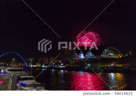 Fireworks at Newcastle Quayside on New Year's Eve 48018625