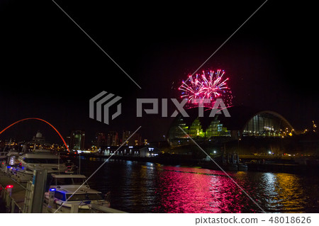 Fireworks at Newcastle Quayside on New Year's Eve 48018626