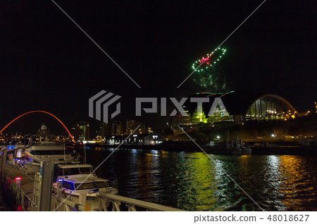 Fireworks at Newcastle Quayside on New Year's Eve 48018627