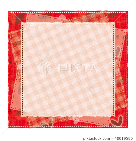 Patchwork style pattern Pattern frame... - Stock Illustration [48019590 ...