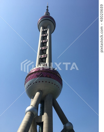 中國上海東方明珠沿海塔 中國上海東方明珠沿海塔 48020689