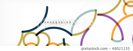 Abstract color lines on white. Modern colorful flow poster wave. Art design for your project 48021135