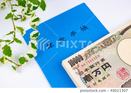 Pension book blue blue 48021307