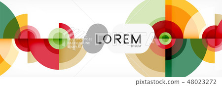 Vector circle composition, geometric minimal design illustration 48023272