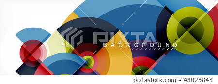 Circle geometric composition abstract background design, cover, template, brochure, flyer. Circle geometric composition abstract background design, cover, template, brochure, flyer. 48023843