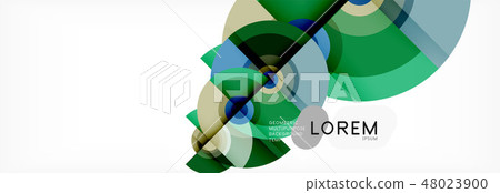 Vector circle composition, geometric minimal design illustration 48023900