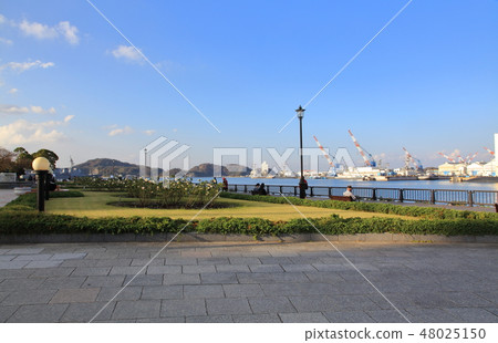 U.S. army Yokosuka base Yokosuka city seen from Vernie Park 48025150