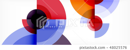 Geometric circle abstract background, creative geometric wallpaper. 48025576
